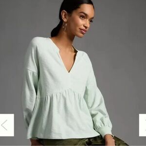 PILCRO by Anthropologie Long-sleeve Babydoll Top